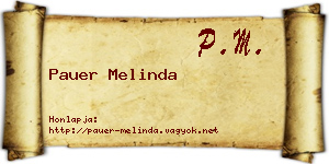 Pauer Melinda névjegykártya