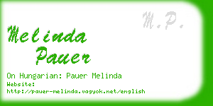 melinda pauer business card